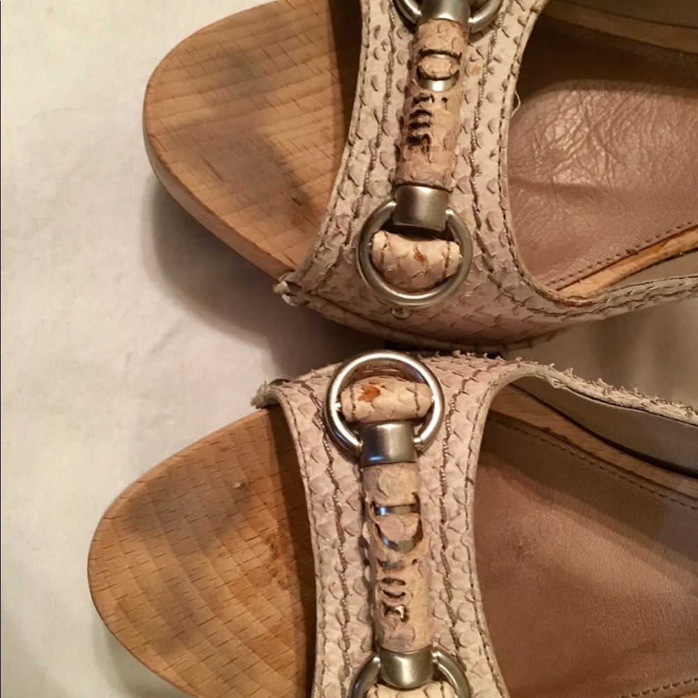 Christian Dior Python Sling-Back Platform Heels - image 4